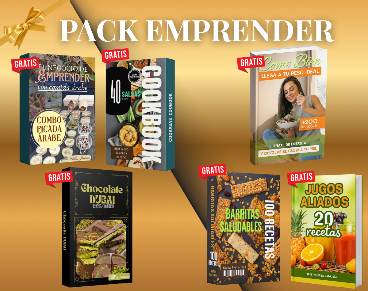 Fusión Combo Árabe Recetarios + Bonos Emprender